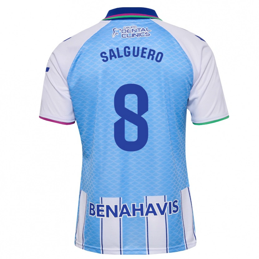 Danxen Criança Camisola Ismael Salguero #8 Azul Céu Profundo Branco Principal 2026/27 Camisa