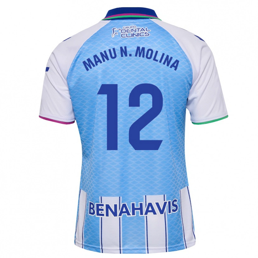 Danxen Criança Camisola Manu Molina #12 Azul Céu Profundo Branco Principal 2026/27 Camisa