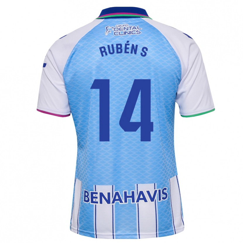 Danxen Criança Camisola Rubén Sánchez #14 Azul Céu Profundo Branco Principal 2026/27 Camisa