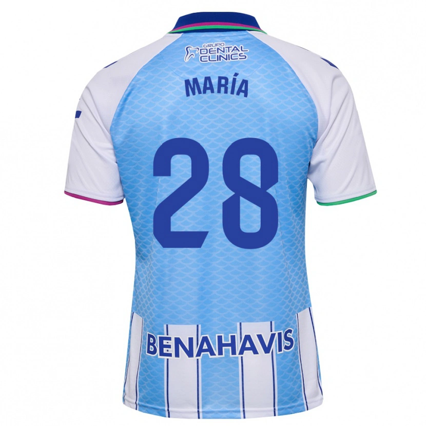Danxen Criança Camisola María Albacete Pato #28 Azul Céu Profundo Branco Principal 2026/27 Camisa