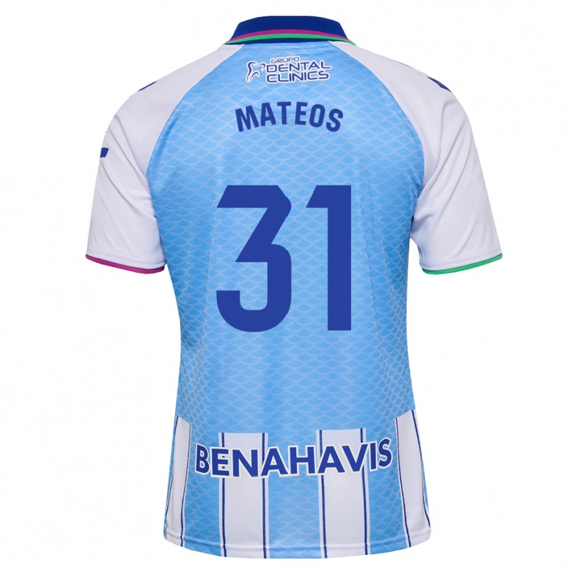 Danxen Criança Camisola Álex Mateos #31 Azul Céu Profundo Branco Principal 2026/27 Camisa