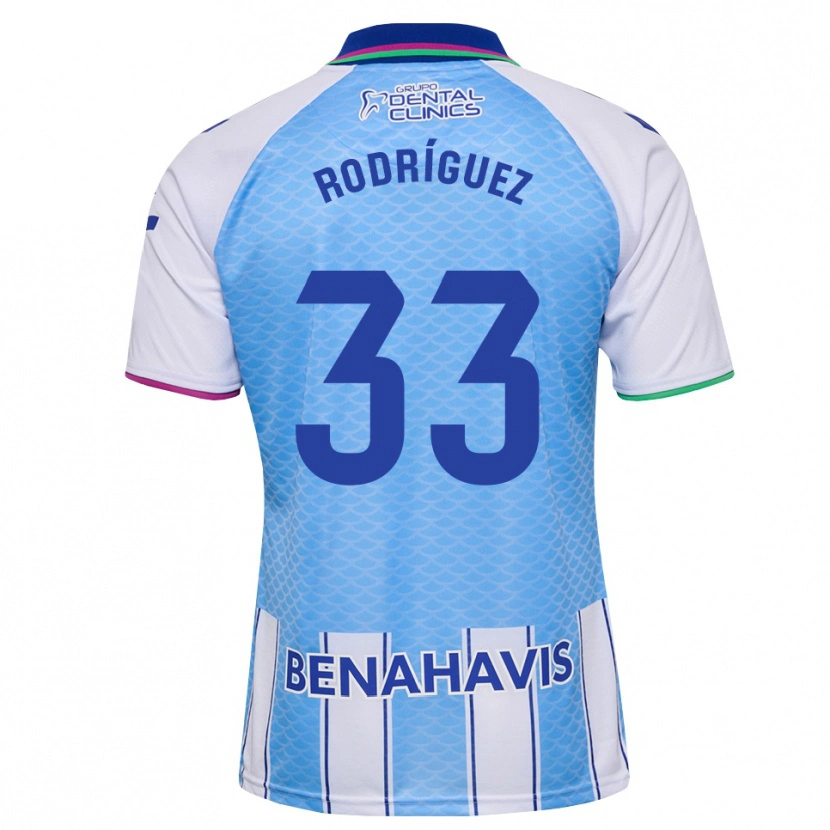 Danxen Criança Camisola Alfonso Rodríguez #33 Azul Céu Profundo Branco Principal 2026/27 Camisa