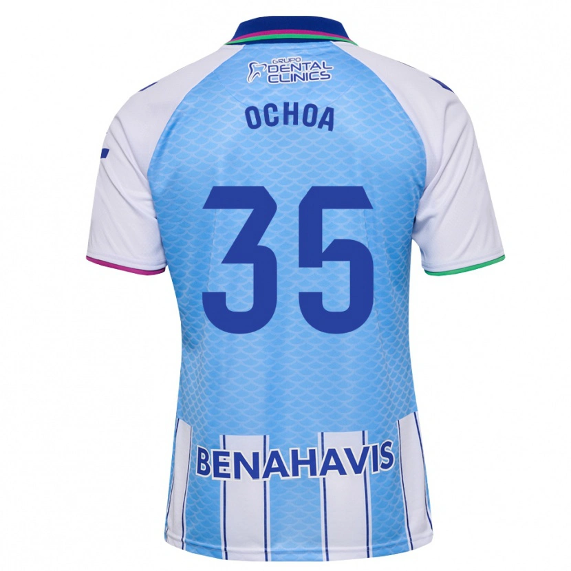 Danxen Criança Camisola Aarón Ochoa #35 Azul Céu Profundo Branco Principal 2026/27 Camisa