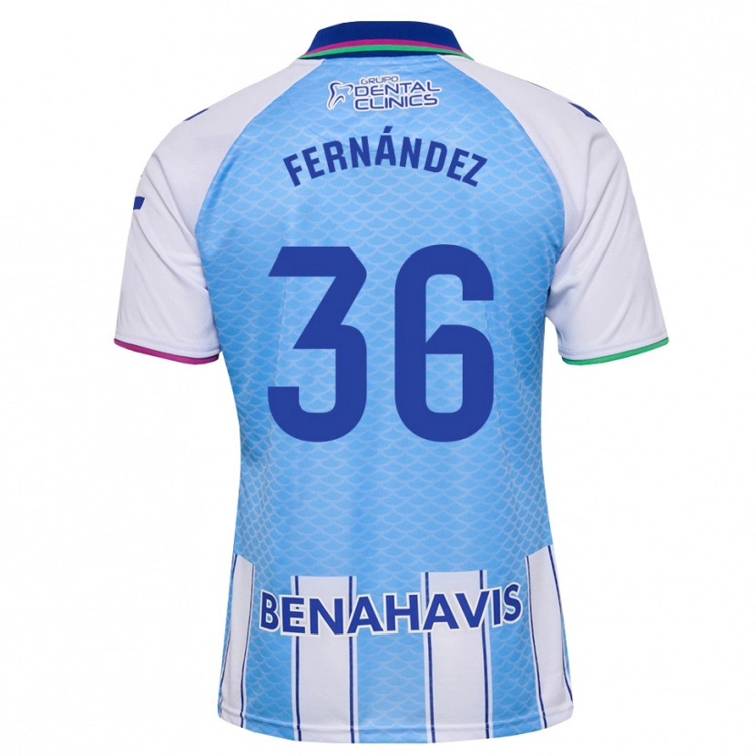 Danxen Criança Camisola Basti Fernández #36 Azul Céu Profundo Branco Principal 2026/27 Camisa