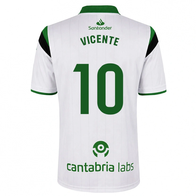Danxen Criança Camisola Iñigo Vicente #10 Branco Verde Preto Principal 2026/27 Camisa