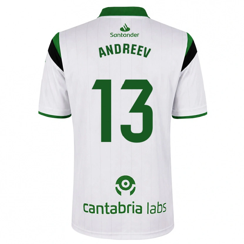 Danxen Criança Camisola Plamen Andreev #13 Branco Verde Preto Principal 2026/27 Camisa