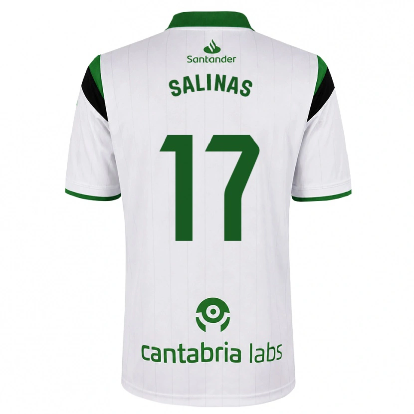 Danxen Criança Camisola Jorge Salinas #17 Branco Verde Preto Principal 2026/27 Camisa
