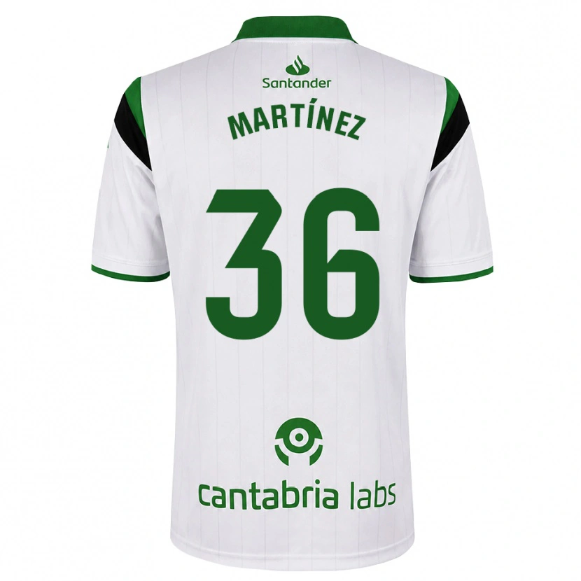 Danxen Criança Camisola Sergio Martínez #36 Branco Verde Preto Principal 2026/27 Camisa
