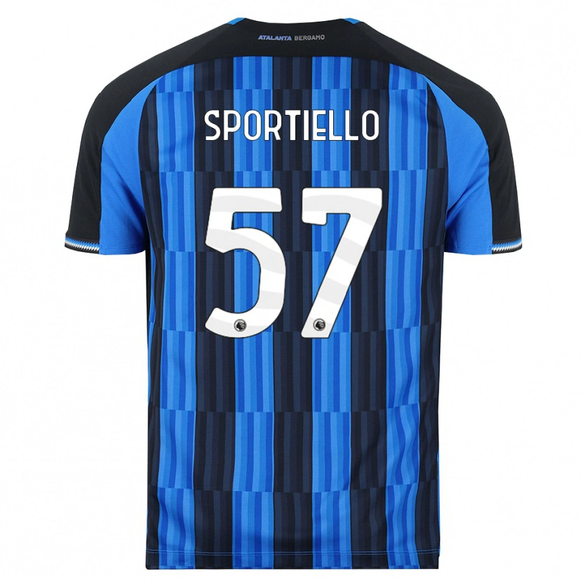 Danxen Criança Camisola Marco Sportiello #57 Azul Preto Vermelho Principal 2026/27 Camisa