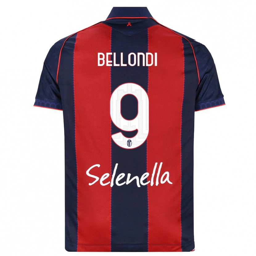 Danxen Criança Camisola Nicolò Bellondi #9 Azul Real Vermelho Branco Principal 2026/27 Camisa