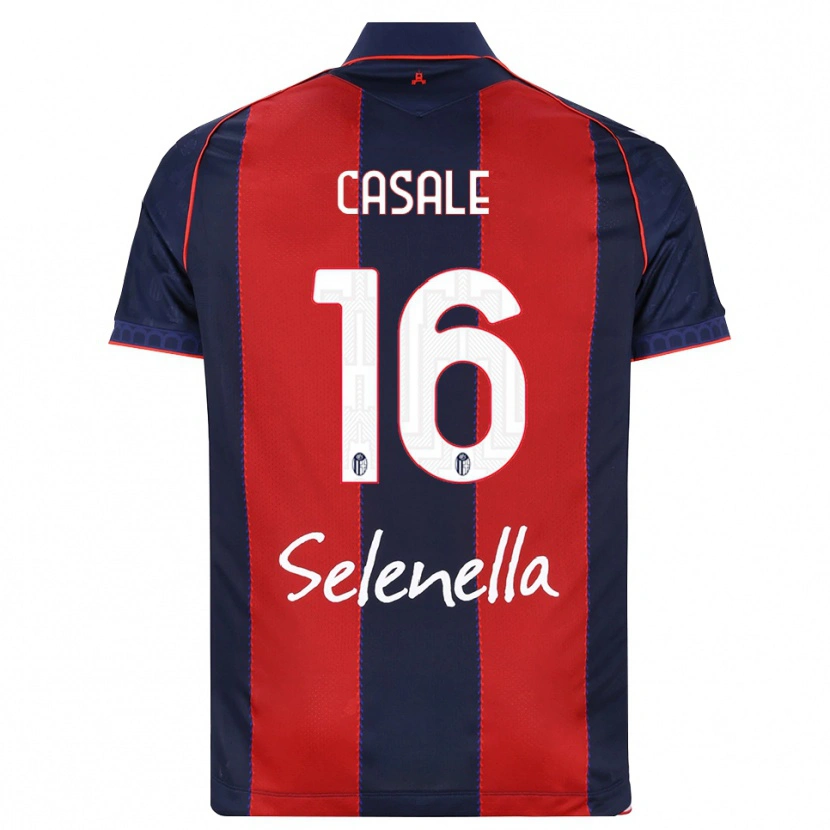 Danxen Criança Camisola Nicolò Casale #16 Azul Real Vermelho Branco Principal 2026/27 Camisa