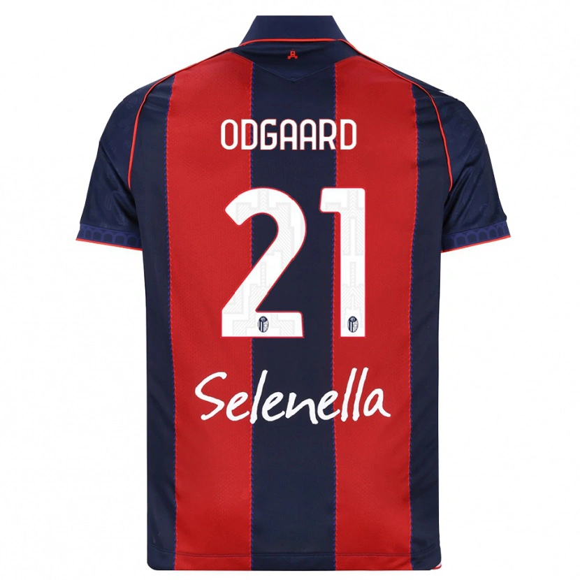 Danxen Criança Camisola Jens Odgaard #21 Azul Real Vermelho Branco Principal 2026/27 Camisa