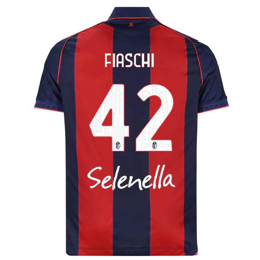 Danxen Criança Camisola Marco Fiaschi #42 Azul Real Vermelho Branco Principal 2026/27 Camisa