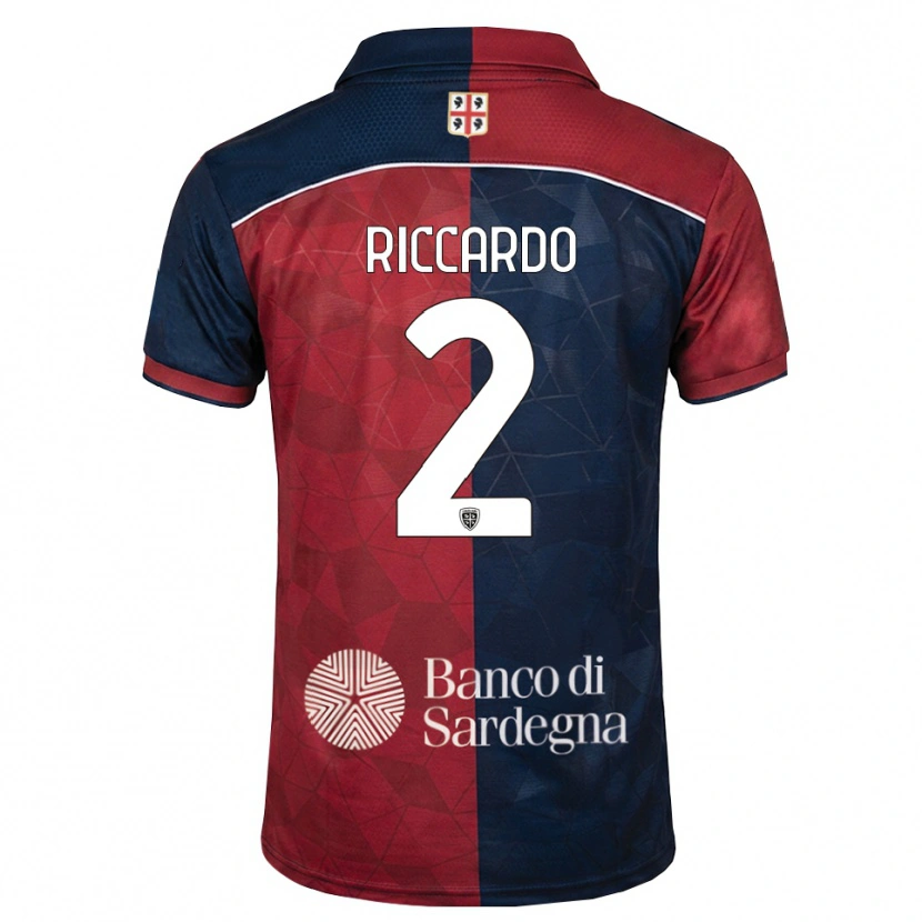 Danxen Criança Camisola Riccardo Congiu #2 Bordô Azul Real Principal 2026/27 Camisa