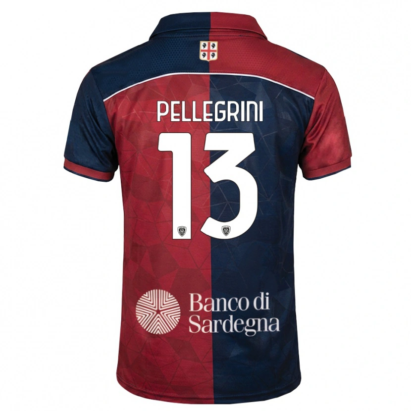 Danxen Criança Camisola Nicolò Pellegrini #13 Bordô Azul Real Principal 2026/27 Camisa