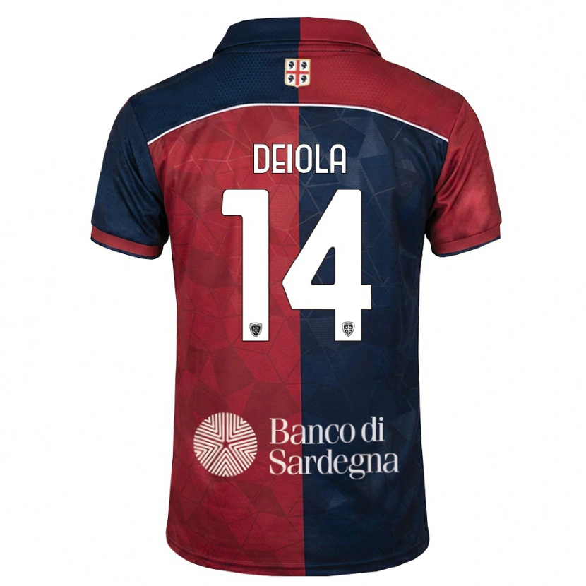 Danxen Criança Camisola Alessandro Deiola #14 Bordô Azul Real Principal 2026/27 Camisa