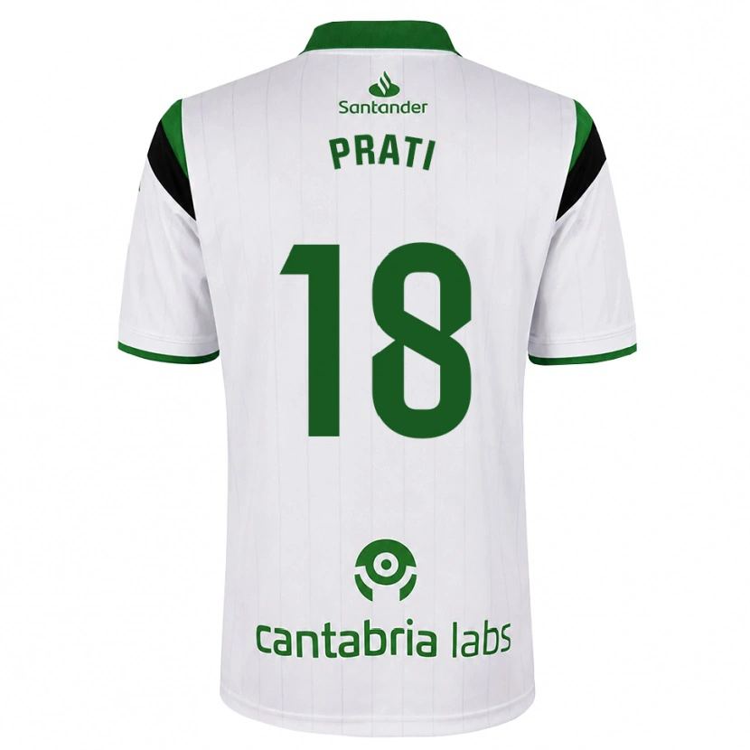 Danxen Criança Camisola Matteo Prati #18 Branco Verde Preto Principal 2026/27 Camisa