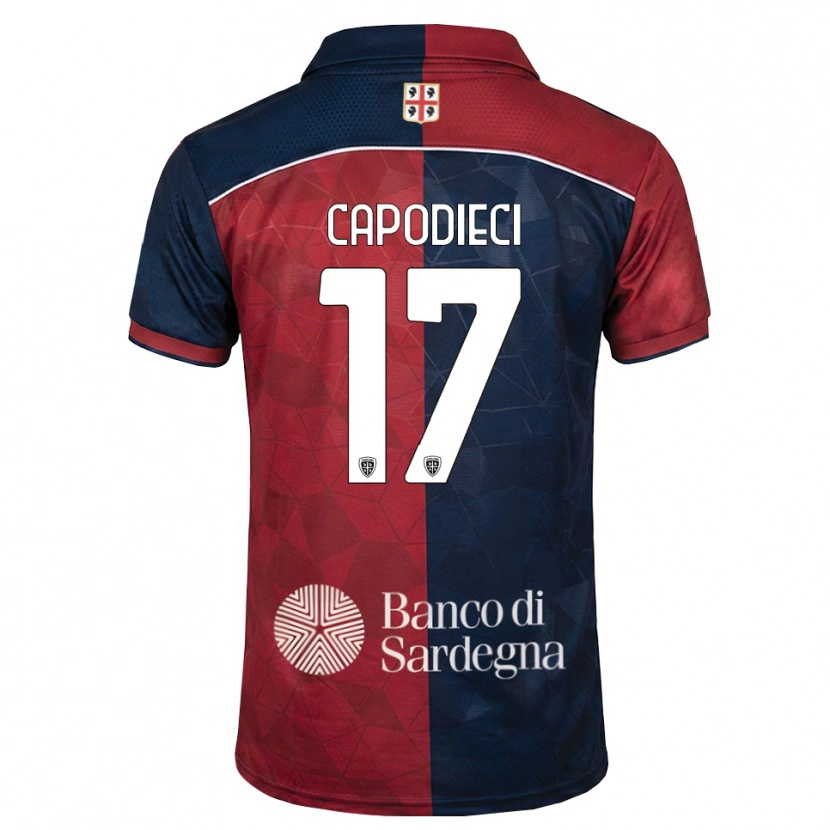 Danxen Criança Camisola Loris Capodieci #17 Bordô Azul Real Principal 2026/27 Camisa