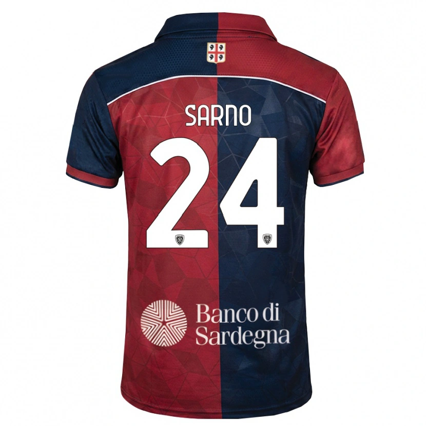 Danxen Criança Camisola Vincenzo Sarno #24 Bordô Azul Real Principal 2026/27 Camisa