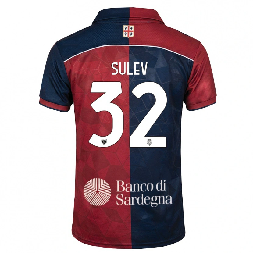 Danxen Criança Camisola Ivan Sulev #32 Bordô Azul Real Principal 2026/27 Camisa