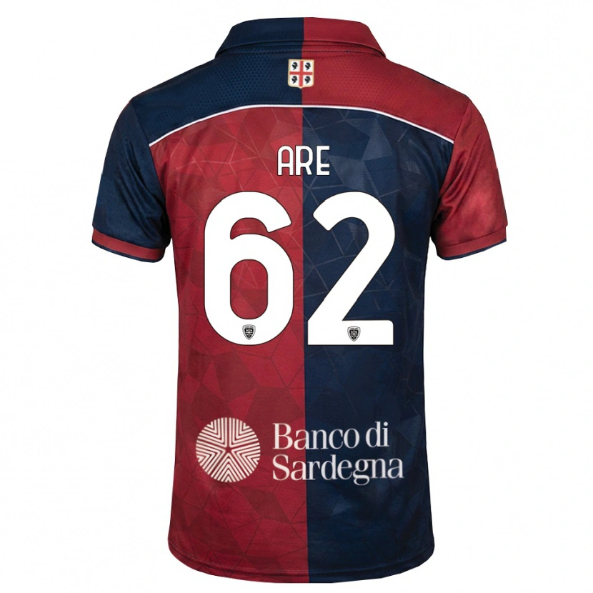 Danxen Criança Camisola Emmanuele Are #62 Bordô Azul Real Principal 2026/27 Camisa