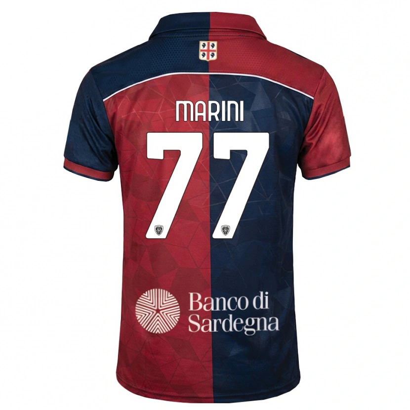 Danxen Criança Camisola Matteo Marini #77 Bordô Azul Real Principal 2026/27 Camisa