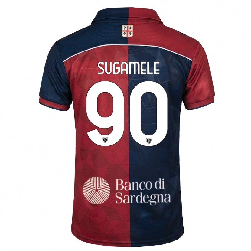 Danxen Criança Camisola Alessandro Sugamele #90 Bordô Azul Real Principal 2026/27 Camisa