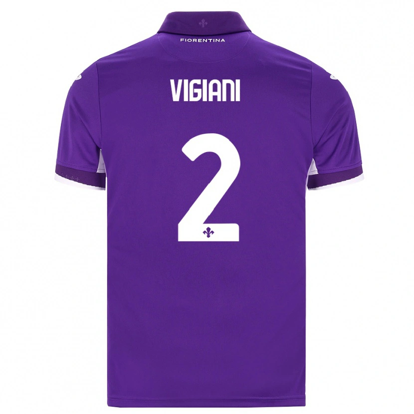 Danxen Criança Camisola Lorenzo Vigiani #2 Roxo Branco Rosa Principal 2026/27 Camisa