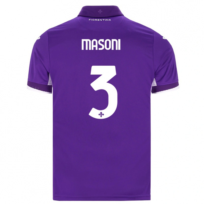 Danxen Criança Camisola Tommaso Masoni #3 Roxo Branco Rosa Principal 2026/27 Camisa