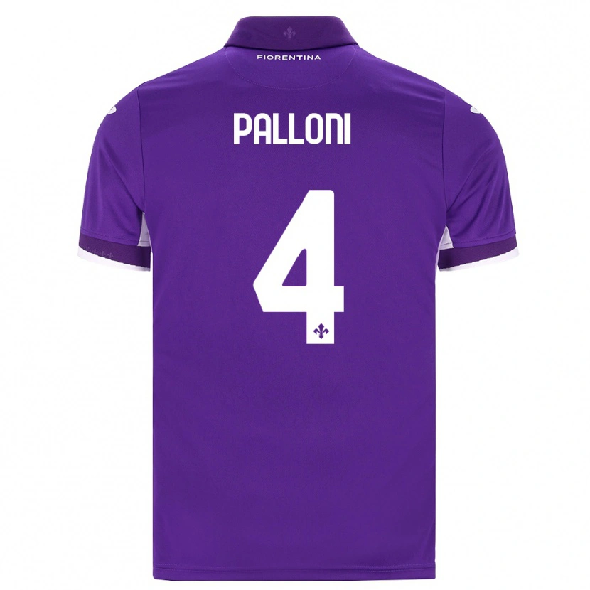 Danxen Criança Camisola Samuele Palloni #4 Roxo Branco Rosa Principal 2026/27 Camisa