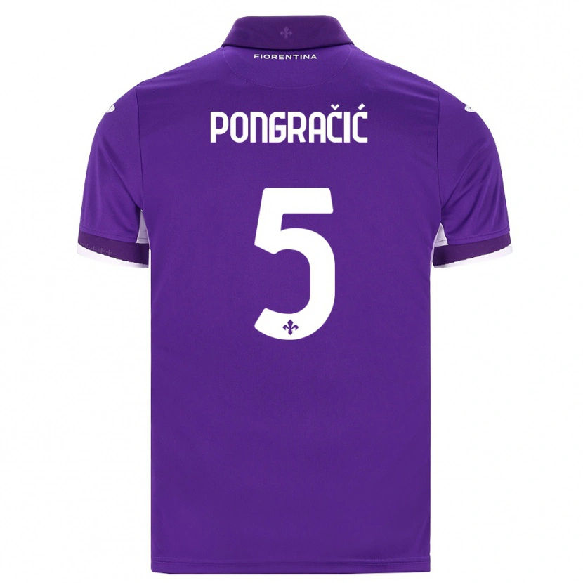 Danxen Criança Camisola Marin Pongracic #5 Roxo Branco Rosa Principal 2026/27 Camisa