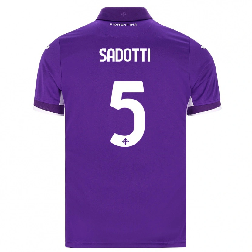Danxen Criança Camisola Edoardo Sadotti #5 Roxo Branco Rosa Principal 2026/27 Camisa