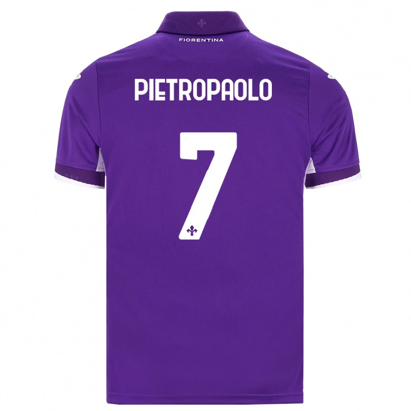Danxen Criança Camisola Mario Pietropaolo #7 Roxo Branco Rosa Principal 2026/27 Camisa
