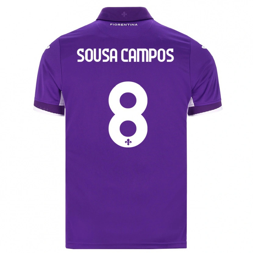 Danxen Criança Camisola Matteo Sousa Campos #8 Roxo Branco Rosa Principal 2026/27 Camisa