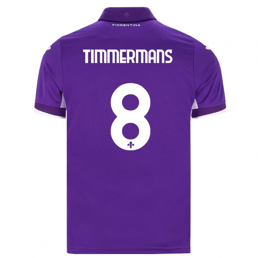 Danxen Criança Camisola Loric Timmermans #8 Roxo Branco Rosa Principal 2026/27 Camisa