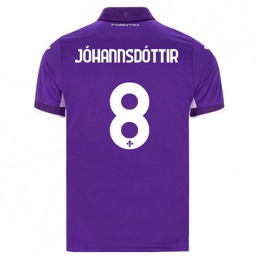 Danxen Criança Camisola Alexandra Jóhannsdóttir #8 Roxo Branco Rosa Principal 2026/27 Camisa