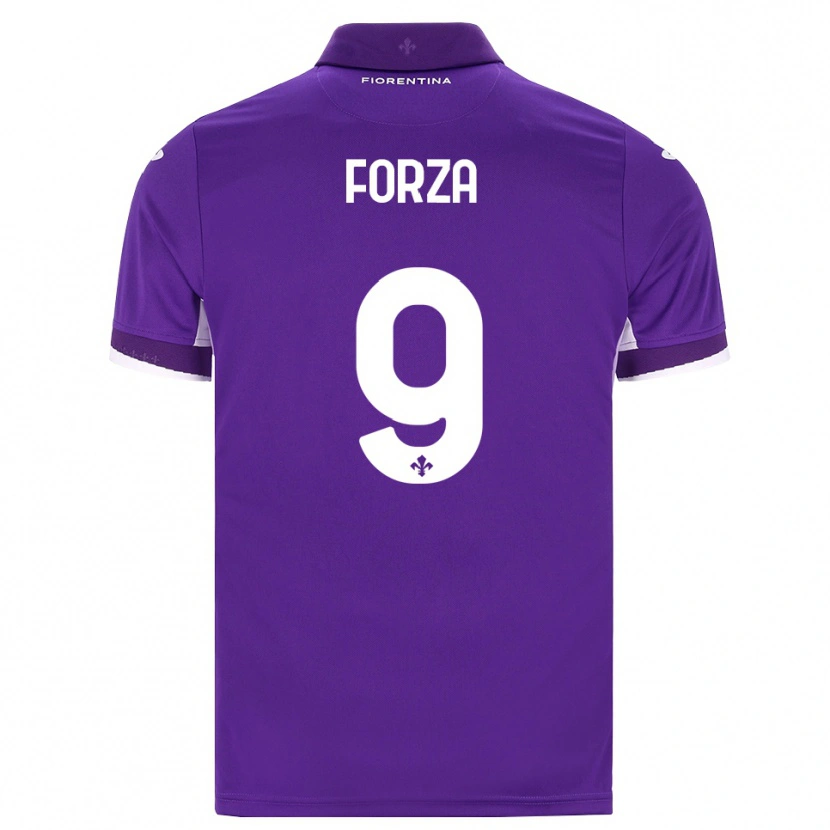Danxen Criança Camisola Francesco Forza #9 Roxo Branco Rosa Principal 2026/27 Camisa