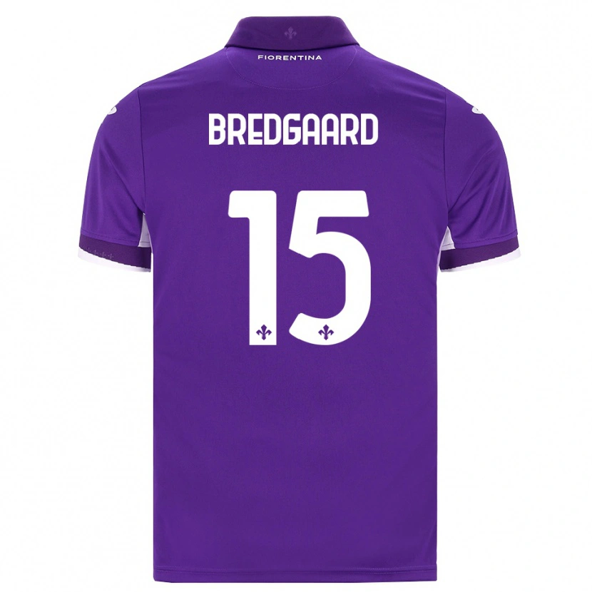 Danxen Criança Camisola Sofie Bredgaard #15 Roxo Branco Rosa Principal 2026/27 Camisa