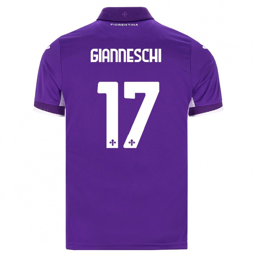 Danxen Criança Camisola Noah Gianneschi #17 Roxo Branco Rosa Principal 2026/27 Camisa