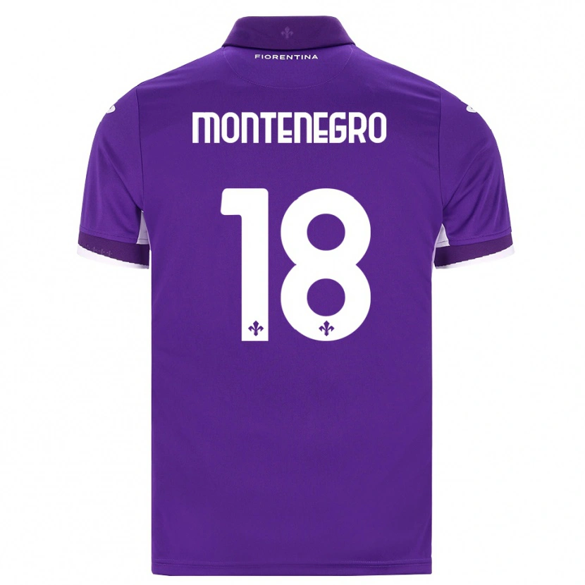 Danxen Criança Camisola Luca Montenegro #18 Roxo Branco Rosa Principal 2026/27 Camisa