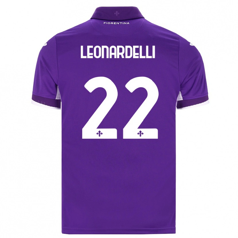 Danxen Criança Camisola Pietro Leonardelli #22 Roxo Branco Rosa Principal 2026/27 Camisa