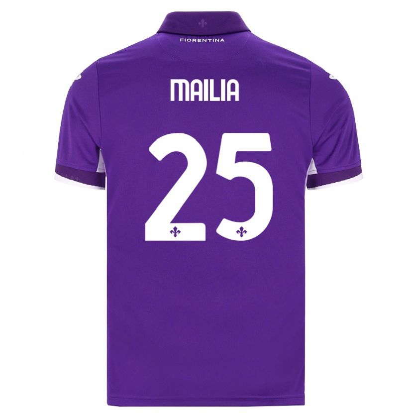 Danxen Criança Camisola Siria Mailia #25 Roxo Branco Rosa Principal 2026/27 Camisa