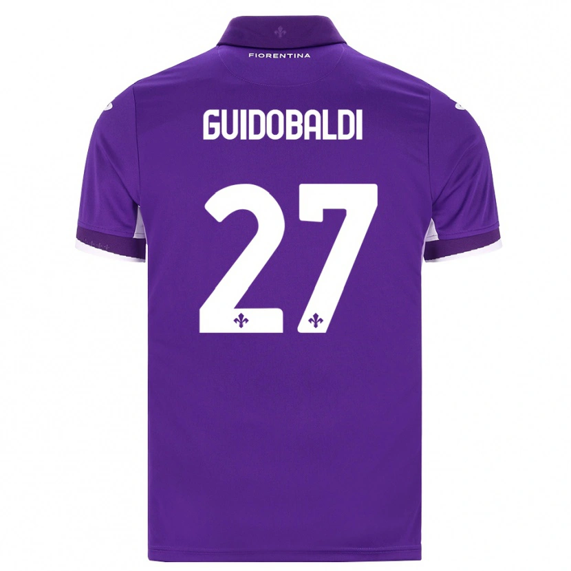 Danxen Criança Camisola Filippo Guidobaldi #27 Roxo Branco Rosa Principal 2026/27 Camisa
