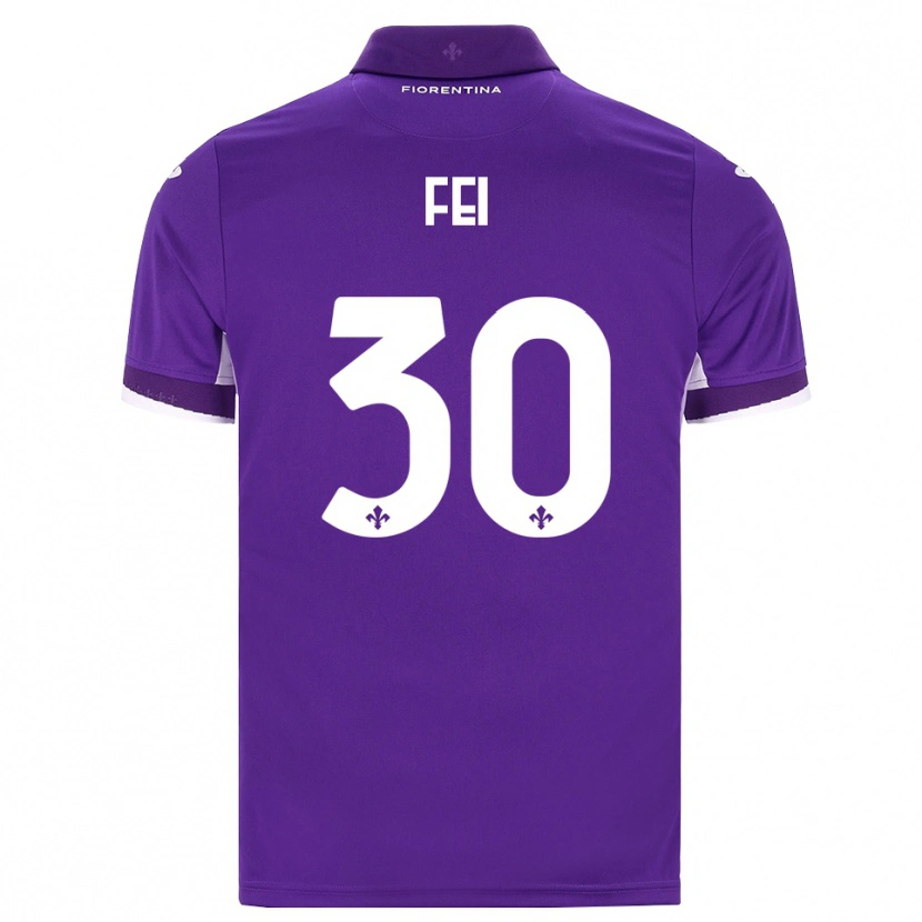 Danxen Criança Camisola Gianmaria Fei #30 Roxo Branco Rosa Principal 2026/27 Camisa