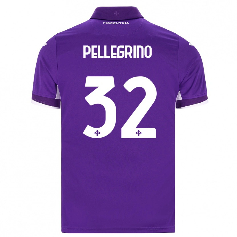 Danxen Criança Camisola Mateo Pellegrino #32 Roxo Branco Rosa Principal 2026/27 Camisa