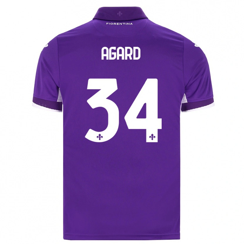 Danxen Criança Camisola Laura Agard #34 Roxo Branco Rosa Principal 2026/27 Camisa