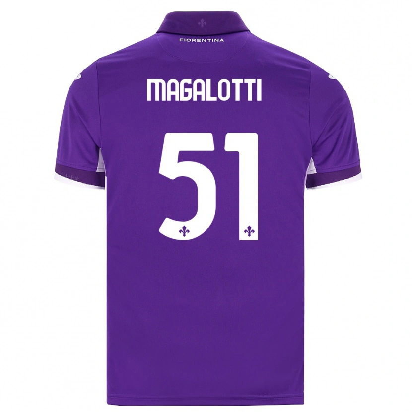 Danxen Criança Camisola Mattia Magalotti #51 Roxo Branco Rosa Principal 2026/27 Camisa