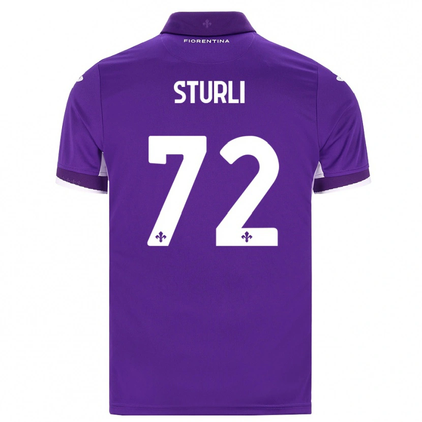 Danxen Criança Camisola Edoardo Sturli #72 Roxo Branco Rosa Principal 2026/27 Camisa