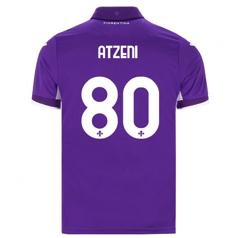 Danxen Criança Camisola Davide Atzeni #80 Roxo Branco Rosa Principal 2026/27 Camisa