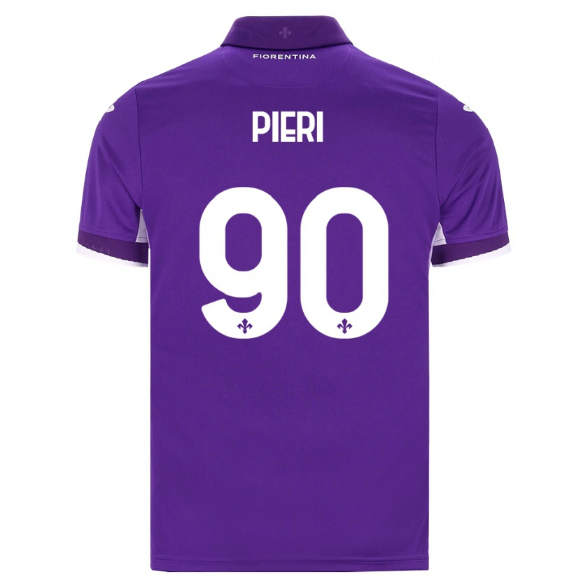 Danxen Criança Camisola Arianna Pieri #90 Roxo Branco Rosa Principal 2026/27 Camisa